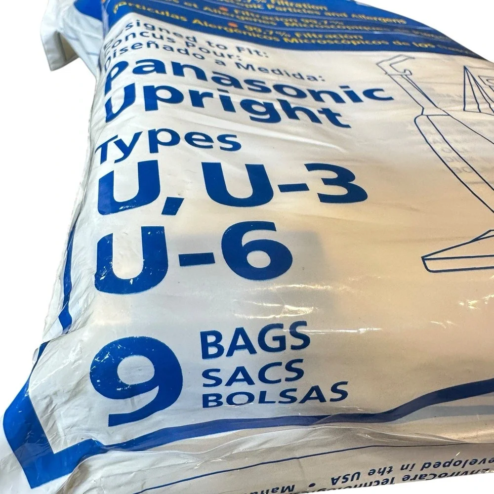 EnviroCare Panasonic Vacuum Bags Type U U-3 U-6 816-9 Micro Filtration 9 Pack